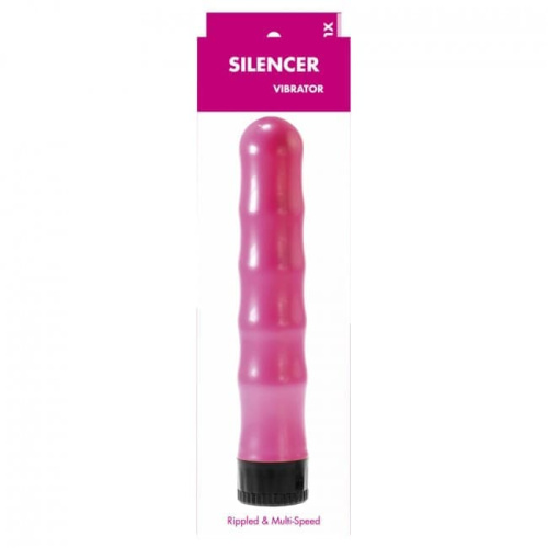 Minx Silencer Vibrator - Ребристый вибратор, 18х3.9 см