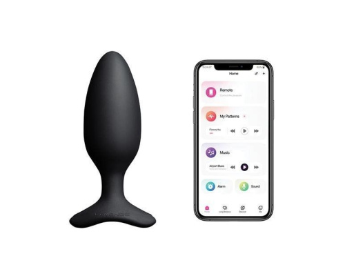 Lovense Hush 2 - Анальная смарт-вибропробка, размер M, 13.5х4.4 см