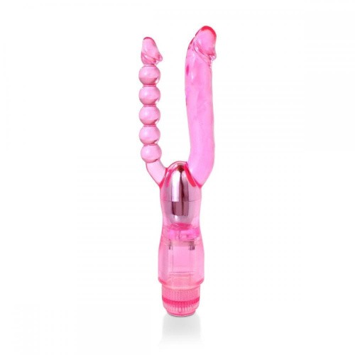 Evolved Dual Pleasure Vibe - Двойной вибратор, 27х2.5 см (розовый)