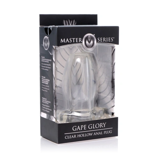 Master Series Clear Hollow Anal Plug - Полая анальная пробка-тоннель, 9,9 см (прозрачный)