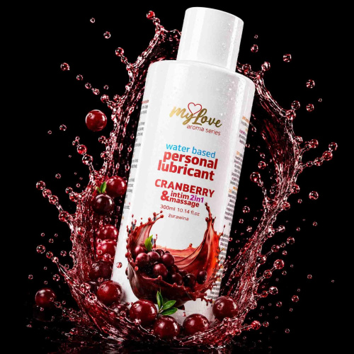 2в1 лубрикант и массажный гель - MyLove Aroma Series Intim&Massage Cranberry, 300 мл