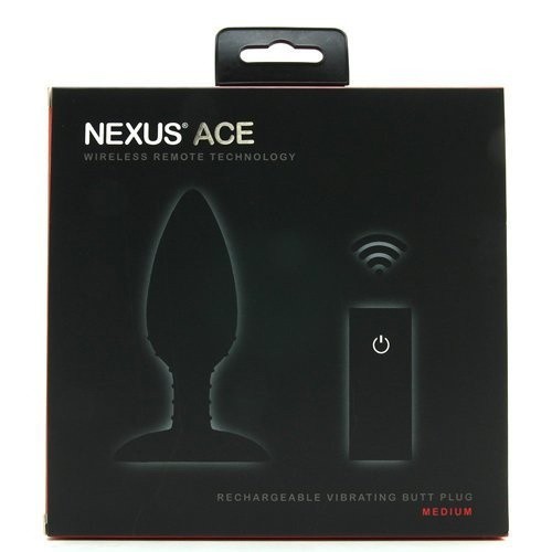 Nexus Ace Remote Control Vibrating Butt Plug - анальна пробка з вібрацією та дистанційним керуванням, M 12х4 см (чорний) - купити в Києві, Україні