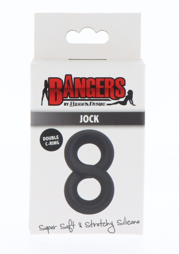 Bangers Soft Silicone Jock C-Ring - Эрекционное кольцо, 7 см (черный)
