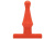 Topco Sales TLC Bum Buddies Tease My Tush Beginner Silicone Anal Plug - Анальная пробка, 9х3 см (оранжевый)
