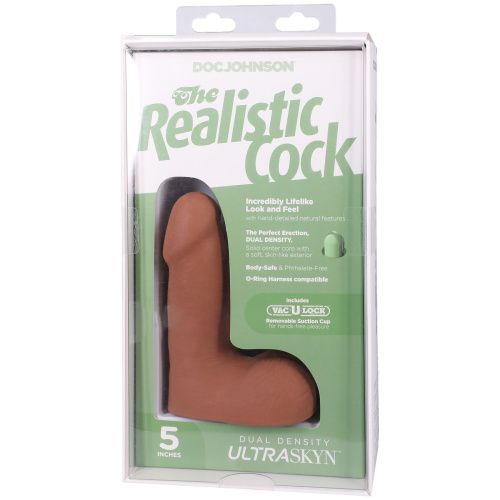 Фаллоимитатор Doc Johnson The Realistic Cock ULTRASKYN 5 Inch with Balls, 13,3 см