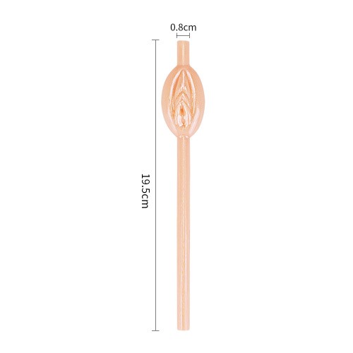 Original Pussy Straws Flesh - Трубочки для коктелей, 9 шт (телесный)