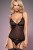 Obsessive 837-COR-1 corset - сексуальный комплект корсет с подвязками и трусики, XXL (чёрный)