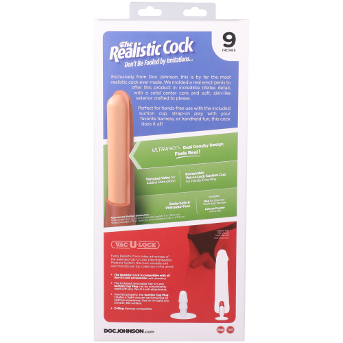 Фалоімітатор Doc Johnson The Realistic Cock ULTRASKYN 9 Inch, 22,9 см - купити в Україні | Секс шоп SEX-SHOP.ua