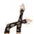 Leg Avenue - Faux wrap net arm warmers - Длинные перчатки без пальцев с узором, O\S (чёрный)