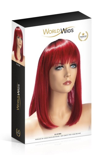 World Wigs Elvira Mid Length Two Tone Red - Парик (красный)