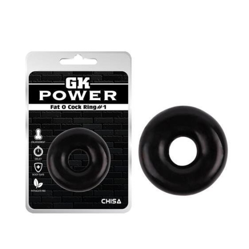 GK Power Fat O Cock Ring #1 - Эрекционное кольцо (чёрный)