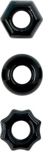 Ns Novelties Renegade Chubbies Rings - Набор эрекционных колец (чёрный)