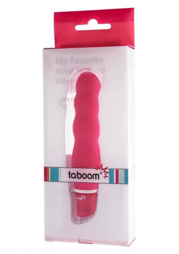 Taboom My Favorite Mini Ribbed Vibe - волнистый мини вибратор, 12х3 см (черный)