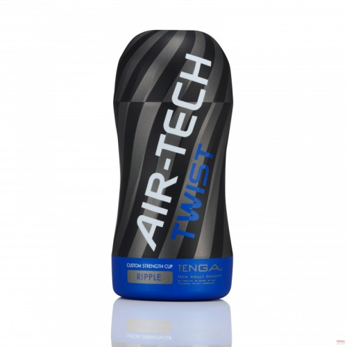 Tenga Air-Tech TWIST Ripple Blue мастурбатор с эффектом вакуума, 16х5 см (синий)