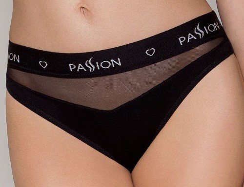 Passion PS006 Panties трусики с прозрачной вставкой, L (чёрный)