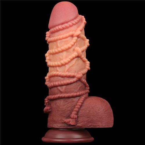 Фаллоимитатор Dual-Layered Silicone Cock With Rope 9.5", 24.5 см