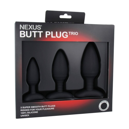 Nexus Butt Plug Trio-набір анальних пробок різного розміру, 3 шт (чорний) - купити в Києві, Україні