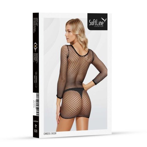 Еротична сукня SoftLine Dress 3028, black - One Size - купити в Україні | Секс шоп SEX-SHOP.ua