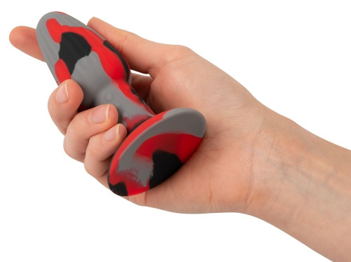 Anos Tricolour Butt Plug - Анальна пробка, 11.5х4 см (триколірна) - купити в Києві, Україні