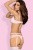Obsessive Heartina set - Комплект секси белья: бюст, трусики и пояс для чулок, L/XL (розовый) Obsessive Heartina set - Комплект секси белья: бюст, трусики и пояс для чулок, L/XL (розовый)