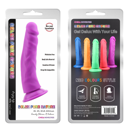 Steven.R Purple Dildo реалистичный фаллоимитатор на присоске, 22.5х4.2 см