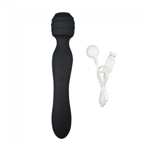 Love To Love Twist Black - вибромассажер 2 в 1, 22х4 см (чёрный)