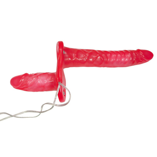 Подвійний страпон Orion Bad Kitty Vibrating Strap-On Duo, 18 см - купити в Києві, Україні