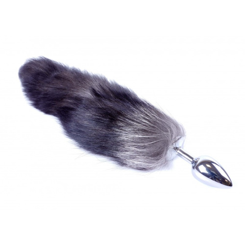 Boss Fox TAIL Black XXL -Анальная пробка с хвостом, 9х4 см (чёрный)