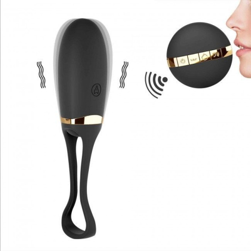 Dorcel Secret Delight Gold виброяйцо с пультом ДУ, турборежимом и голосовым управлением, 7х3.2 см (чёрный)