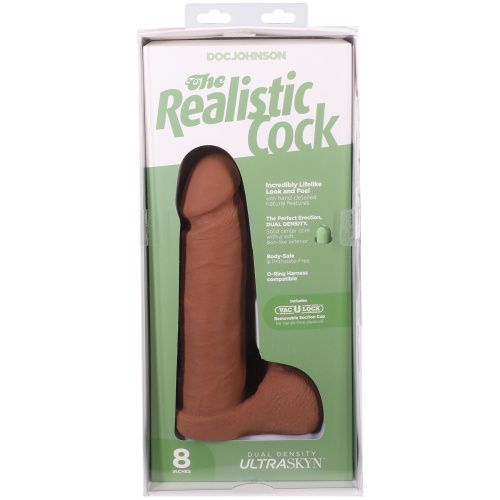 Фаллоимитатор Doc Johnson The Realistic Cock ULTRASKYN 8 Inch, 21 см