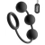 Tom of Finland Silicone Cock Ring with 3 Weighted Balls - силиконовые анальные шарики, 15.2х3.8 см