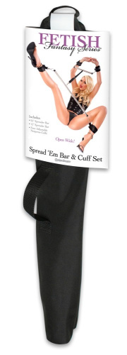 Pipedream Spread Bar and Cuff Set - Фіксатори для рук та ніг, (чорний) - купити в Києві, Україні