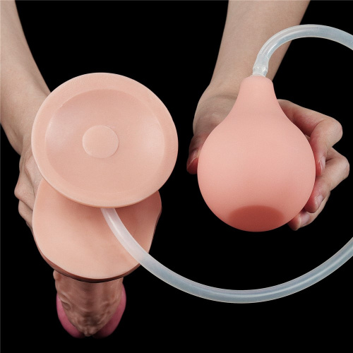 LoveToy Squirt Extreme Dildo Flesh 11 '' - Фаллоимитатор с эякуляцией, 28х4.8 см