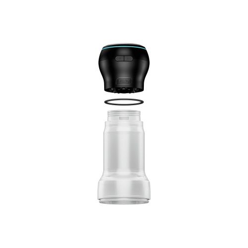 Мастурбатор Kiiroo Feel Pocket Crystal с всасывающей интерактивной насадкой PowerBlow Combo Set