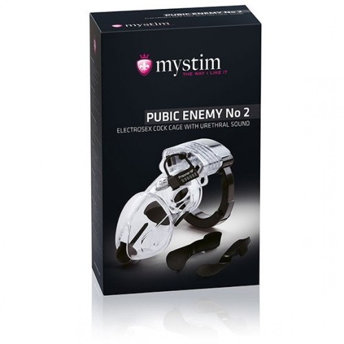 Mystim Pubic Enemy No 2 - Original - Клетка для члена с электростимуляцией, 8.6х5.2 см