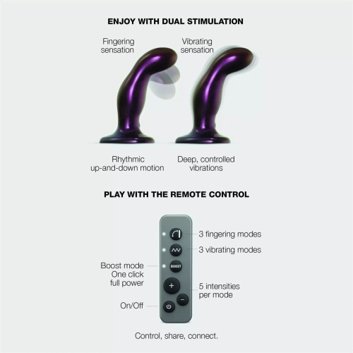 Дилдо с вибрацией Strap-On-Me FINGERING & VIBRATING DILDO, M