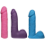 Doc Johnson Dual Density Set Multicolor - Страпон-унисекс с 3-мя насадками (multicolor)