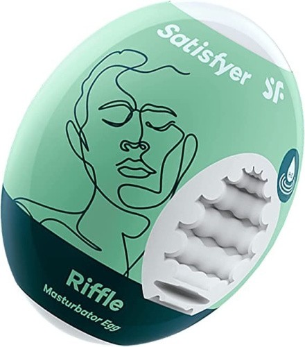 Satisfyer Masturbator Egg Single Riffle мастурбатор яйцо, 7х5.5 см (мятный)