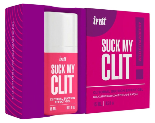 Смоктайзер (гель с эффектом посасывания) для клитора Intt Suck My Clit Wild Strawberry, 15 мл клубника, 