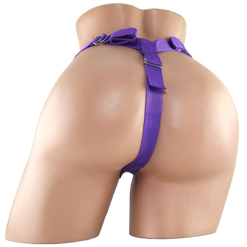 Climax Strap-on Ice Dong & Harness set - Страпон, 17.8х4 см (фиолетовый)