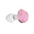 Pillow Talk - Rosy - Luxurious Glass Anal Plug - Стеклянная анальная пробка, 9.9х3.3 см