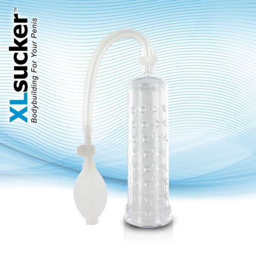 XLsucker Penis Pump - Вакуумная помпа для стойкой эрекции, 19х5 см (прозрачный)