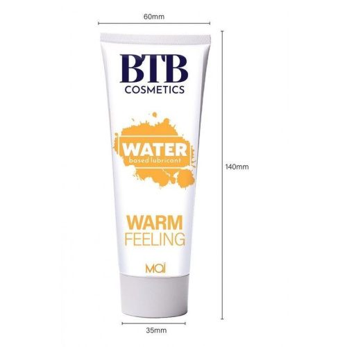 BTB Warm Feeling - Разогревающая смазка на водной основе, 100 мл