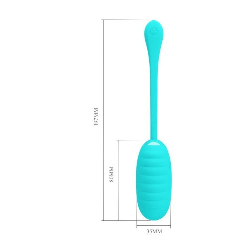 Pretty Love Kirk Vibrating Egg Mint - Виброяйцо, 8х3,5 см (бирюзовый)