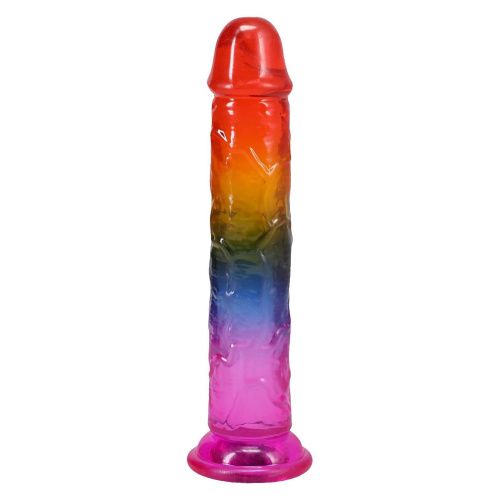 Дилдо Doc Johnson Crystal Jellies 7.5 Inch Dong Rainbow, 19,7 см - купити в Україні | Секс шоп SEX-SHOP.ua