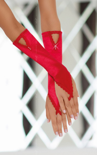 SoftLine - Gloves 7710 - Перчатки эротические, S-L (красный)