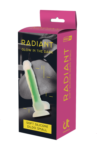 Dream Toys Radiant Glow In The Dark Soft Dildo - Фаллоимитатор, 17,5 см (зеленый)