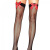 Leg Avenue Fishnet Thigh Highs With Bow - чулочки сетка с бантиком (черный с красным) Leg Avenue Fishnet Thigh Highs With Bow - чулочки сетка с бантиком (черный с красным)