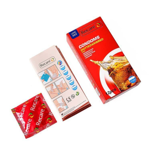 Recare Cola Dotted&Ribbed Condoms 12 шт, с пупырышками и ребрами
