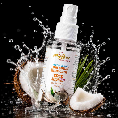 2в1 лубрикант и массажный гель - MyLove Aroma Series Intim&Massage Coco, 50 мл
